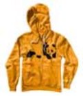 Fuzzy Panda Tangerine Zip Hoody