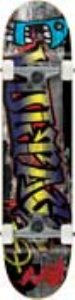 Graffiti Blue Mini Complete Skateboard