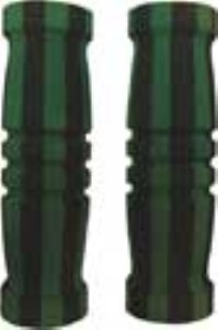 Green/Black Stripe Replacement Scooter Handlebar Grips