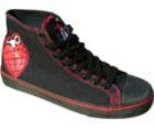 Greenday Heartnade Hi Top Black/Red Shoe