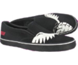 Greenday Split Wings Slip On Black/White Shoe
