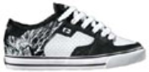 Haslam Sabaton Black/White/Skull Shoe