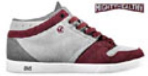 Huf 5 Mid Ho Oi Grey/Maroon Shoe