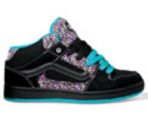 Kaylyn Mid (Ditzy Floral) Black/Blue Shoe Inl0th