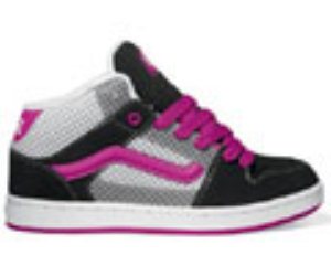 Kaylyn Mid (Mini Check) Black/Grey/Pink Girls Shoe Inl1eu