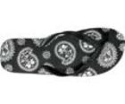 Keel Print Black/White Paisley Skulls Sandal Durza2