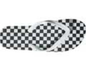 Keel Print White/Black Checkerboard Sandal Dur478