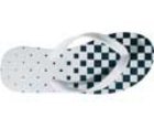 Keel Print White/Navy Checkerfade Girls Sandal Duqyy1