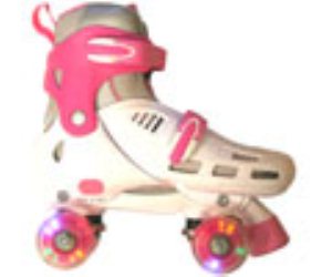 Lightning Storm White/Pink Quad Roller Skates