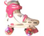 Lightning Storm White/Pink Quad Roller Skates