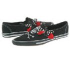 Little Girl Skully Slip On Black Shoe