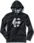 Logo Fill Black/White Youth Zip Hoody