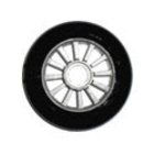 Low Profile Black Scooter Wheel