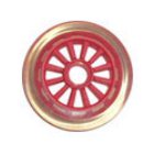 Low Profile Clear On Red Scooter Wheel