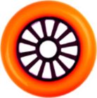 Low Profile Orange/Black Scooter Wheel