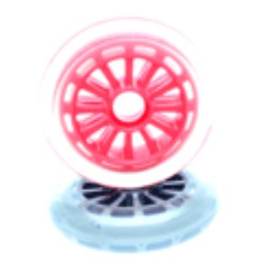 Low Profile Red/Silver Scooter Wheel