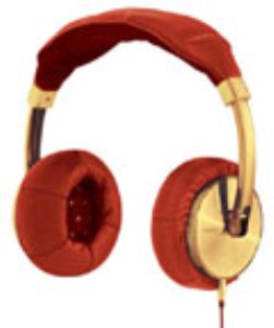 Master Blaster Gold/Red Headphones