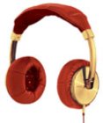 Master Blaster Gold/Red Headphones