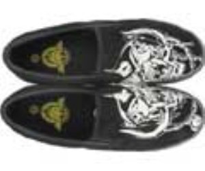 Motorhead Snagletooth Slip On Black Shoe