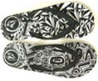 New Stone White/Black Creedler Sandals