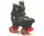 Orion Black/Red Quad Roller Skates