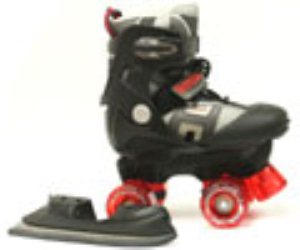 Orion Black/Red Quad Roller Skates/Ice Skates