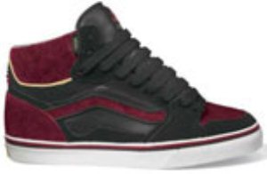 Owens Hi Vulc Mu Black/Burgundy Gold Shoe Hh149d