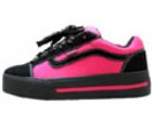 Plat Sidestripe Black/Neon Pink Womens Shoe