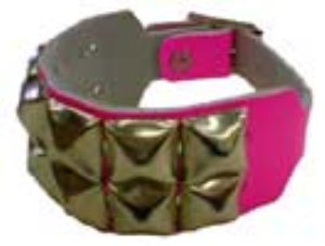 Pyramid Wrist Band Neon Pink
