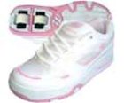 Rebel White/Pink Kids Heely Shoe