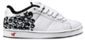 Revival White Leather Crystal Skulls Shoe