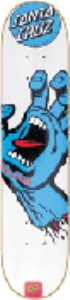 Screaming Hand White Skateboard Deck