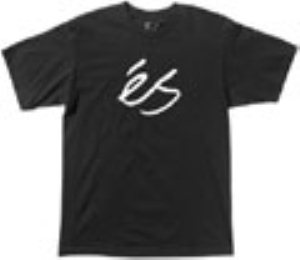 Script Solid Black S/S T-Shirt