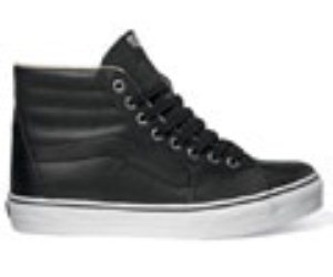 Sk8 Hi (Leather) Black/Turtledove Shoe Kya1e9