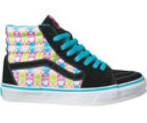 Sk8 Hi (Skull Checkerboard) Blue Atoll/Fandango Pink Womens Shoe