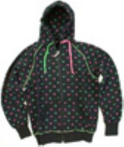 Spots Black Zip Hoody