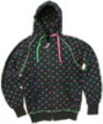 Spots Black Zip Hoody