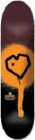 Spray Heart Black/Orange Skateboard Deck