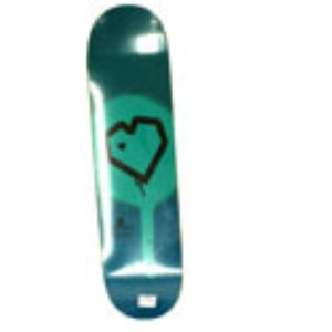 Spray Heart Cyan Skateboard Deck