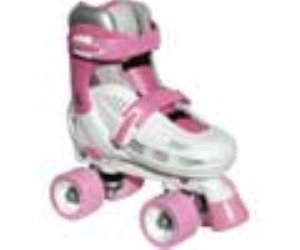 Storm White/Pink Quad Roller Skates