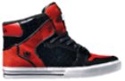 Vaider High Black/Red Suede Shoe