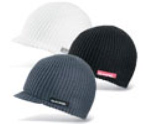 Waffle Visor Beanie - Black