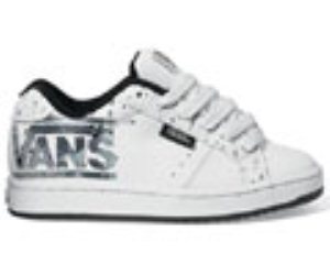 Widow (Sprayed) White/Black Kids Shoe De20xo