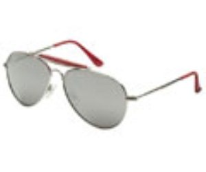 Wingman Aviator Sunglasses - Silver Chrome/Rio Red