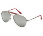 Wingman Aviator Sunglasses - Silver Chrome/Rio Red