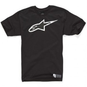 Alpine Stars T-Shirt | Astars Carbon Fiber Ss T Shirt - Black White