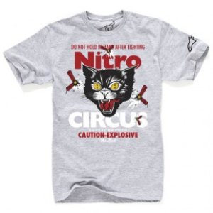 Alpine Stars T-Shirt | Astars Nitro Circus Fireworked Ss T Shirt - Heather Grey
