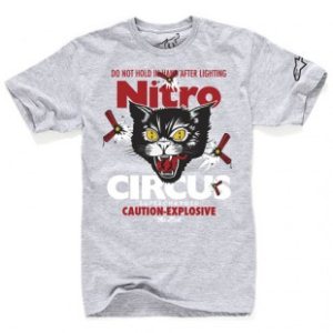 Alpine Stars T-Shirt | Astars Nitro Circus Fireworked Ss T Shirt - Heather Grey