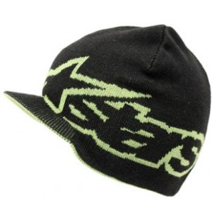 Alpinestars Beanie | Astars Double Up Reversible Beanie - Black Bright Green