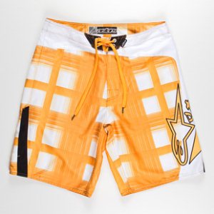 Alpinestars Boardshorts | Astars Slub Plaid Boardshort - Gold